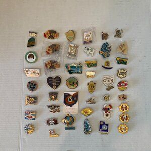 Lions Club Lapel Pins 1970's to 1990's USA Enamel Lot of 46 Private Collection
